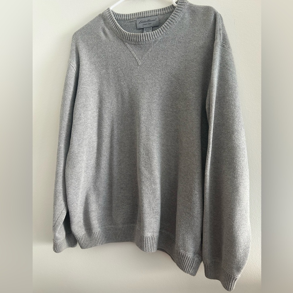 Eddie Bauer Gray Crewneck Sweater for Men